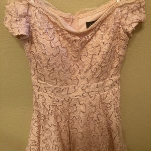 Short Pink sequin homecoming formal dress